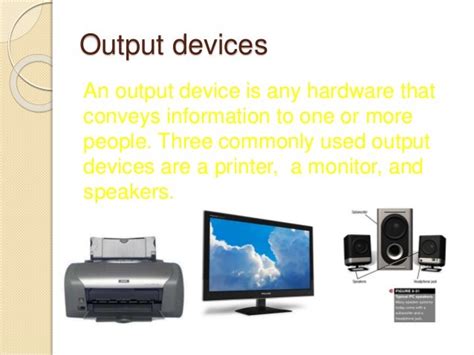 Computer output devices