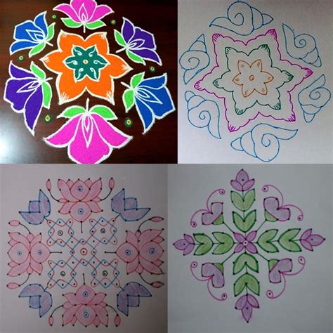 9 Beautiful Diya Rangoli Designs And Patterns | Styles At Life