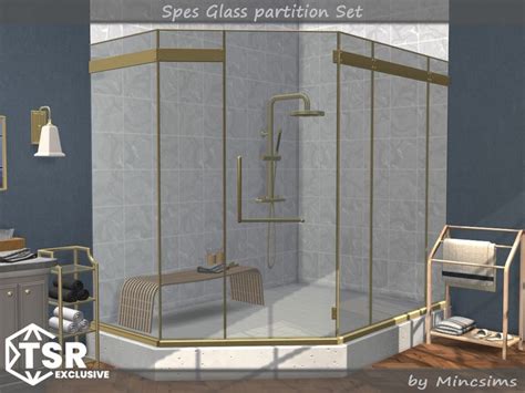 Spes Glass Partition Set for Sims 4