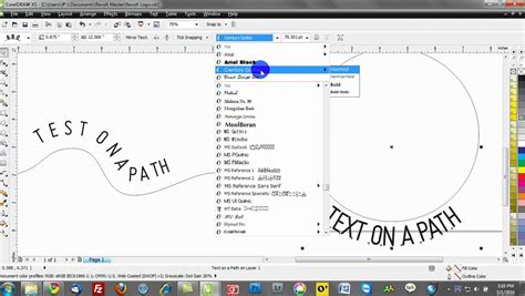 Corel Draw X5 Training Video Tutorials Text On A Path YouTube