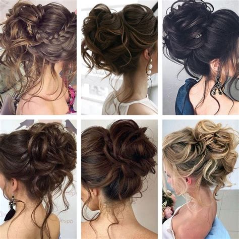 Chignon Messy Curly Hair Bun Light Brown Cabelo Coques De Cabelo