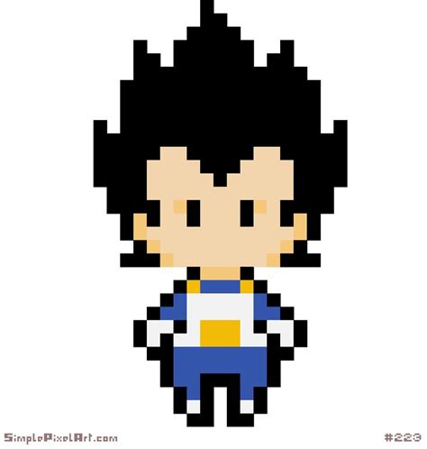 Vegeta 32x32 Pixel Arts Simplepixelart In