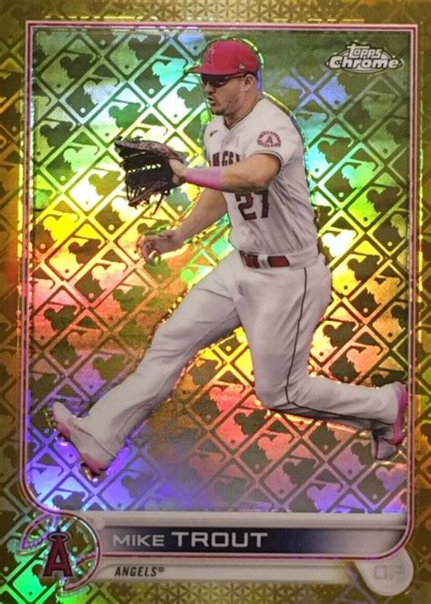 Mike Trout Topps Chrome Logofractor Edition Gold Price Guide