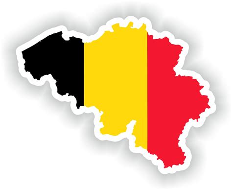 Belgium Map Flag Silhouette Sticker For Laptop Book Fridge Etsy