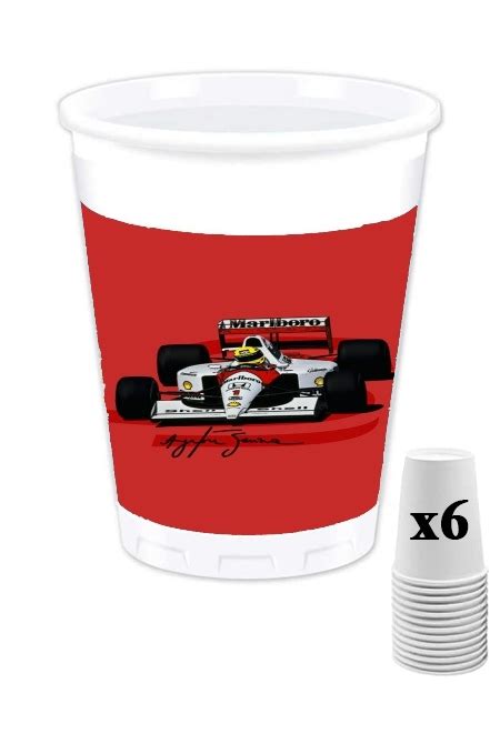 Pack de 6 gobelets Ayrton Senna Formule 1 King à petits prix