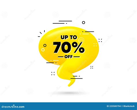 Up To 70 Percent Off Sale Discount Offer Price Sign Vector Stock