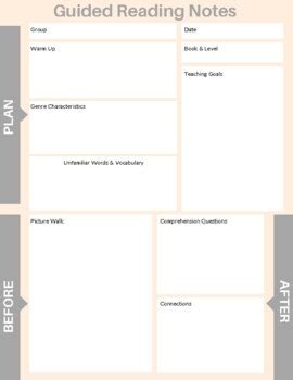 Guided Reading Planning Notes By Ms Barnett Hills Resources Tpt