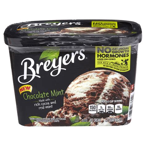 Breyers Chocolate Mint Ice Cream 48 Oz —