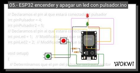 05 ESP32 Encender Y Apagar Un Led Con Pulsador Ino Copy Wokwi ESP32