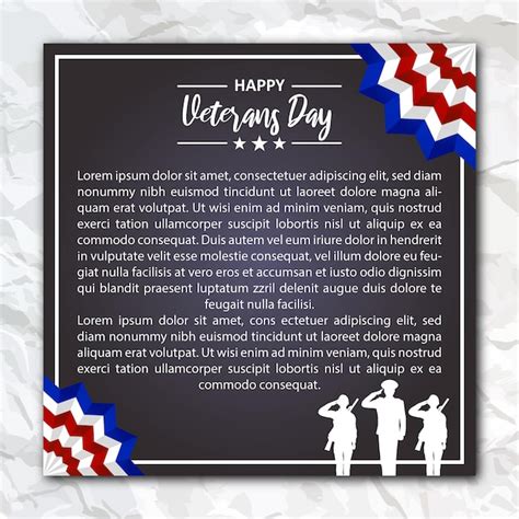 Premium Vector Happy Veterans Day Instagram Social Media Post