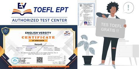 Tes Toefl Online Gratis Bersertifikat English Versity