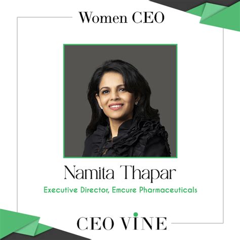 Namita Thapar - Executive Director, Emcure Pharmaceuticals