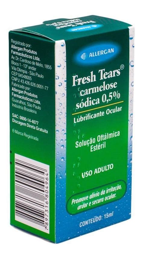 Fresh Tears Colírio Allergan 15ml 0 5 MercadoLivre