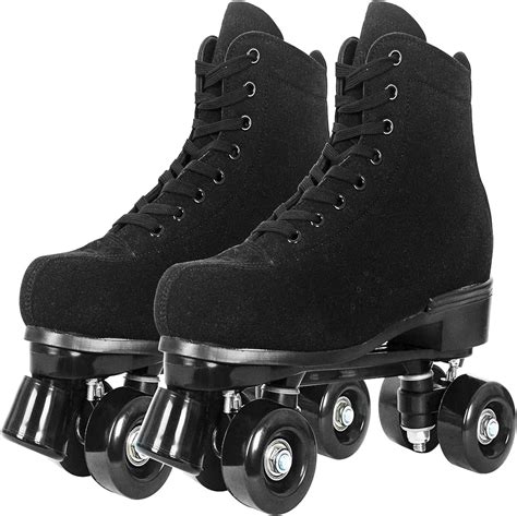 Roller Skates For Women With Suede High Top Double Row Rollerskates