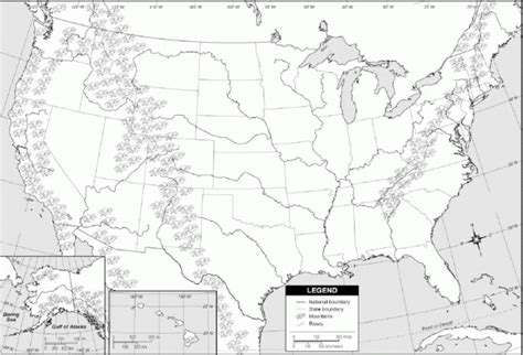 United States Landforms Map Worksheets