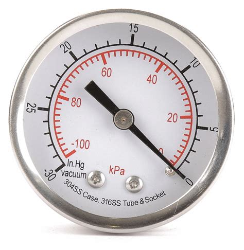 Grainger Approved Vacuum Gauge Kpa Vac To In Hg Vac To