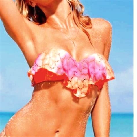 Victorias Secret Swim Ombre Crochet Bikini Gem