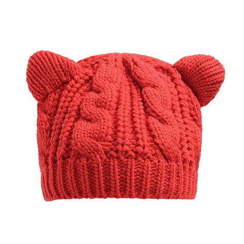 Crochet Hats For Women Cat Beanie Vintage Beanies Women Fox Hat Slouchy