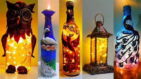 Diwali Decoration Ideas Unique Bottle Lamp Youtube