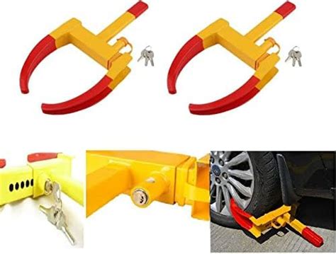 Weegoo Wheel Clamp Heavy Duty Wheel Lock Security Anti Theft Wheel