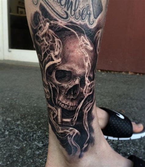 80 Wicked Skull Tattoo Design Ideas Best Leg Tattoos Leg Tattoo Men