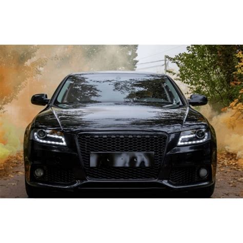 X Grilles Anti Brouillard Audi A B Look Rs Noir Brillant