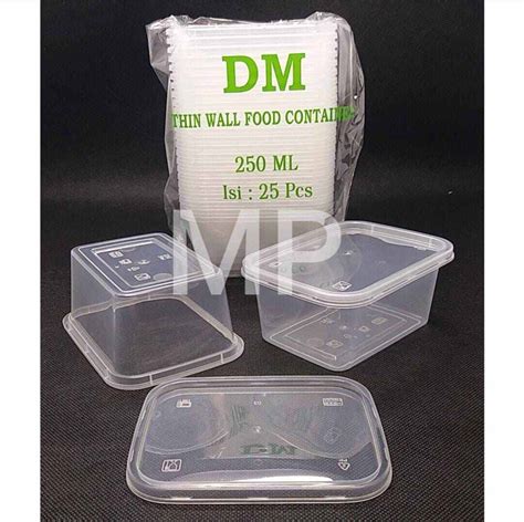 Thinwall Food Container REC 250ml 25 Pcs Thin Wall Kotak Plastik