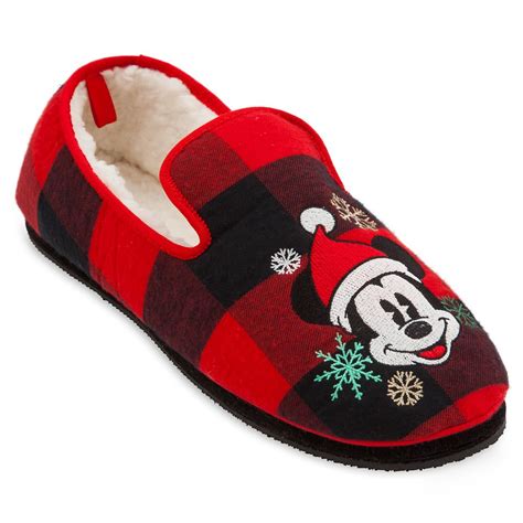 Mickey Mouse Plaid Holiday Slippers for Adults now available for purchase – Dis Merchandise News