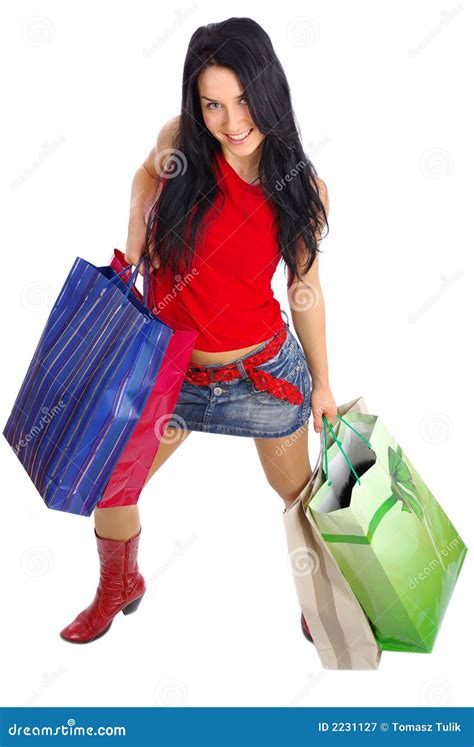 Menina De Compra Imagem De Stock Imagem De Quente Isolado