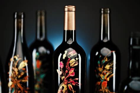Gambar Resolusi Tinggi Menggambarkan Botol Anggur Ditampilkan Secara