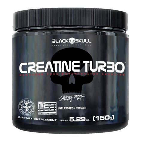 Creatina Turbo Black Skull Original 150g Creatina Monohidratada