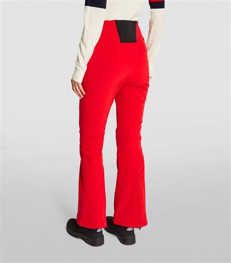 Womens Perfect Moment Red Aurora High Rise Flared Ski Trousers