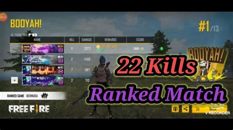 Free Fire Ranked Match Total Killsby Frag Nite Youtube