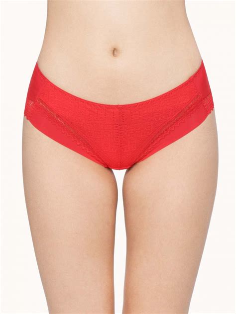BF 05930 Lace Short Brief Red SATAMI Lingerie 蕾絲低腰平口內褲 紅 SATAMI 網上商店