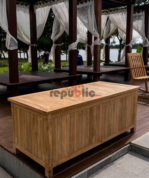 Pavilion Storage Bench Teak Republic