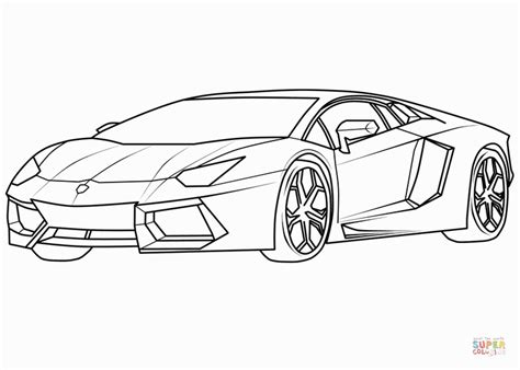 Lamborghini Aventador Drawing Outline At Getdrawings Free Download