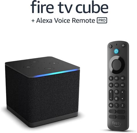 Amazon Official Fire TV Cube With Alexa Voice Remote Pro