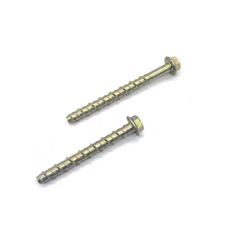 Hex Flange Head Yellow Zinc Plated Cement Concrete Screw Bolt Buy Hex