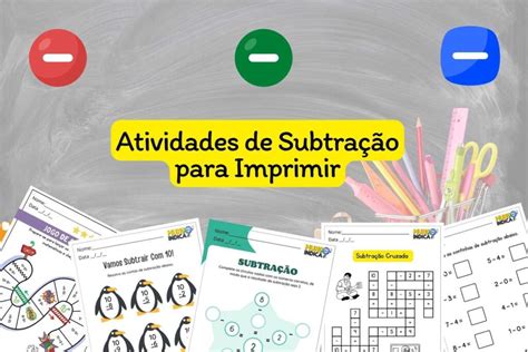 Atividades De Subtra O Para Imprimir