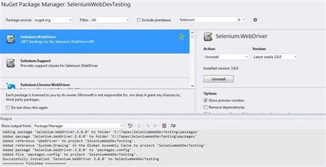 Install Selenium Visual Studio Tidewelove