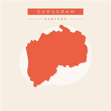 Premium Vector | Vector map of Gurugram illustration