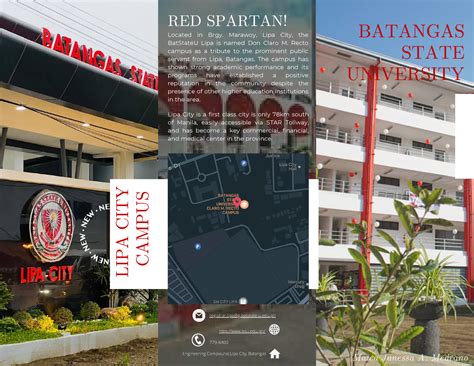 Bsu School Brochure Batangas State University Red Spartan Located In Brgy Marawoy Lipa City