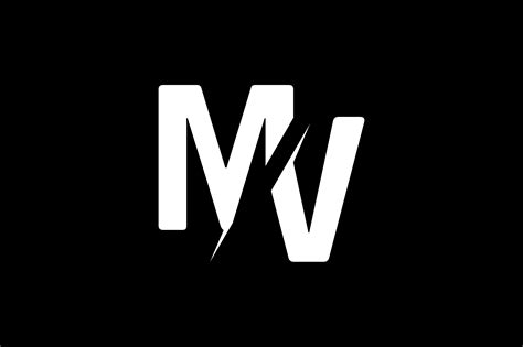 Monogram MV Logo Design Grafica di Greenlines Studios · Creative Fabrica