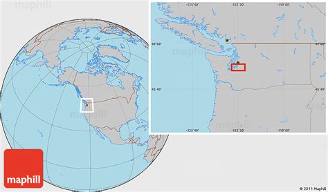 Gray Location Map Of Orting