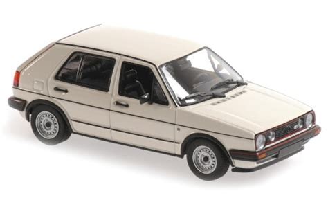 Diecast Model Cars Volkswagen Golf 143 Maxichamps Ii Gti White 1985 5