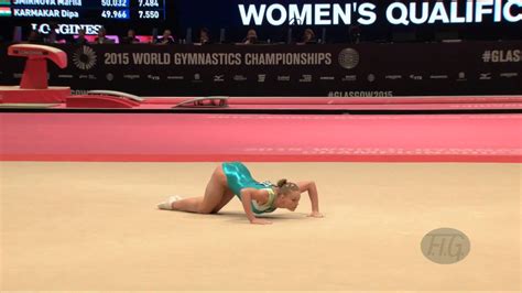 Jerofejeva Diana Lat 2015 Artistic Worlds Qualifications Floor Exercise Youtube