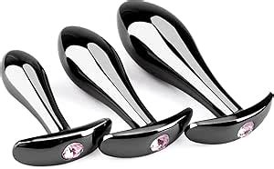 Anal Plugs Luxury Jewelry Anal Trainer Kit Metal Butt Plug Prostate