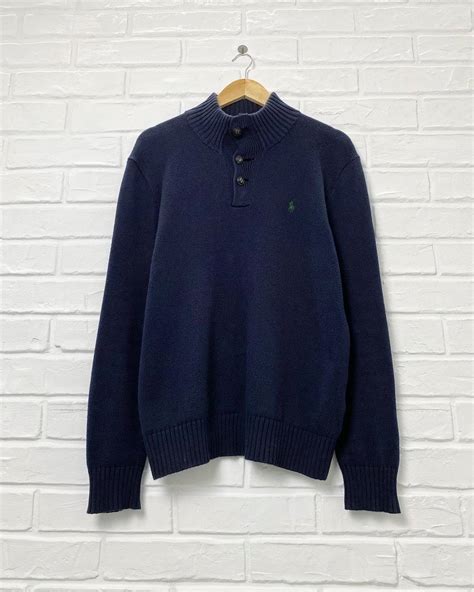 Ralph Lauren 90s Vintage POLO RALPH LAUREN Buttons Up Knit Sweater