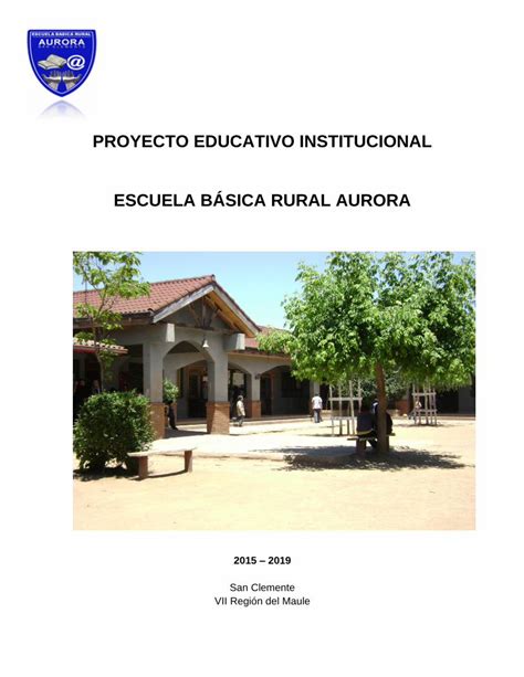 Pdf Proyecto Educativo Institucional Escuela … · Proyecto Educativo