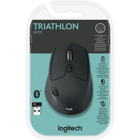 Mouse Sem Fio Logitech M720 Triathlon Tecnologia FLOW USB Unifying